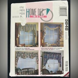 Window Valance Set - Multicolor pattern Home Dec 5848 uncut